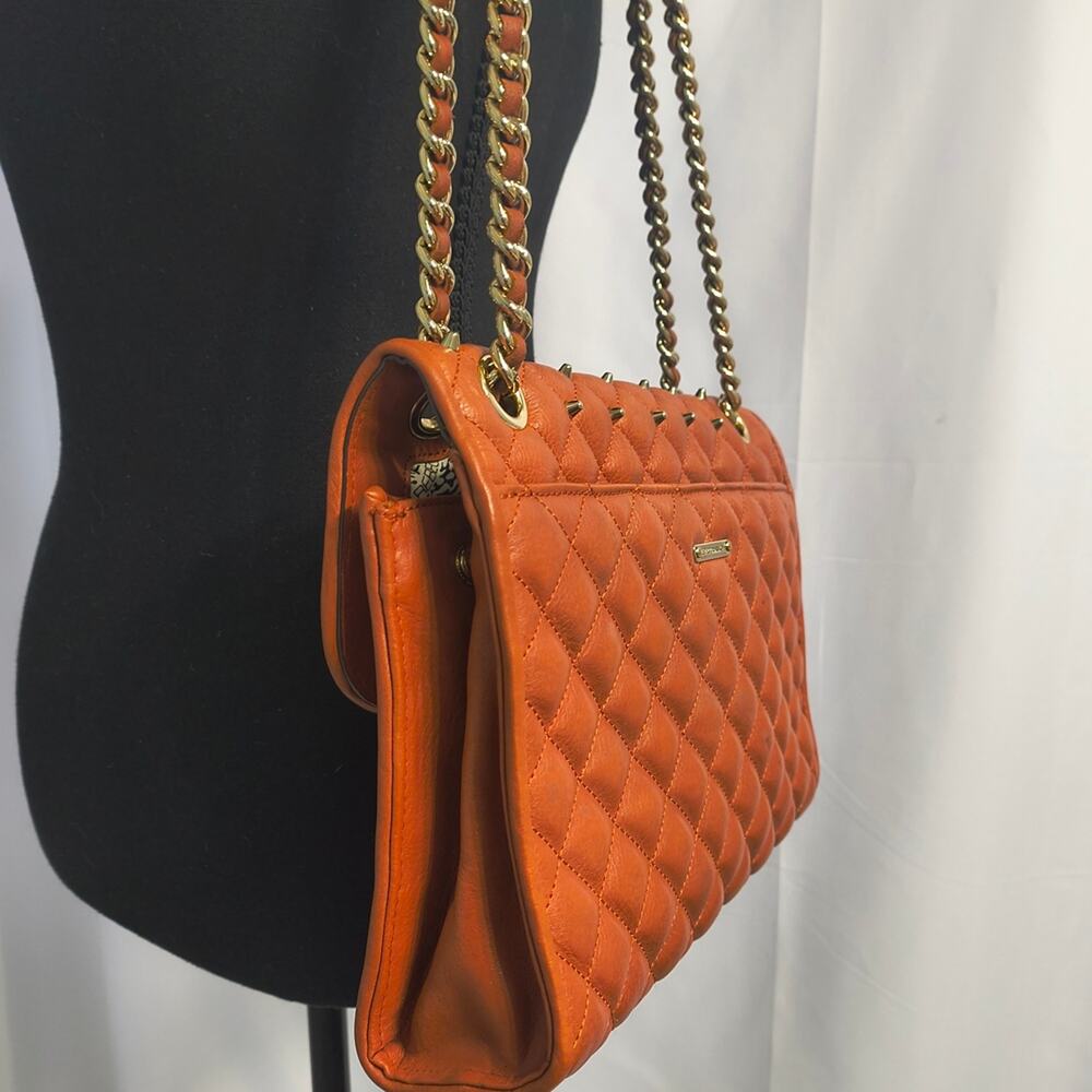 Like New Rebecca Minkoff Leather Quilted Chain Shoulder/Crossbody Bag - Picture 8 of 11